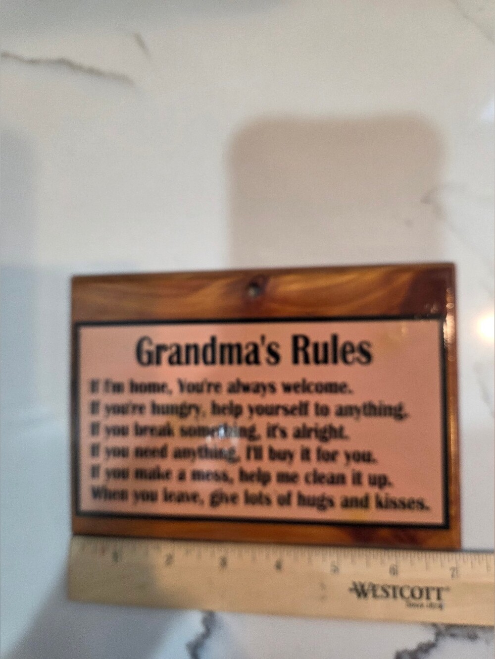 Cedar Grandma Rule Sign